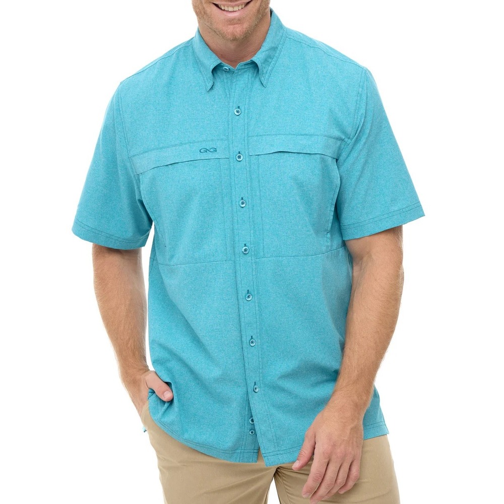 GameGuard Mahi Teal Blue MicroTek Shirt Mens 3XL Fishing Outdoor Gorpcore